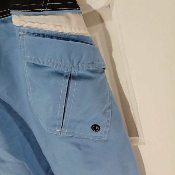 Sideout Mens Swim Trunks Black Blue White Drawstring Board‎ Shorts size M - Picture 5 of 7